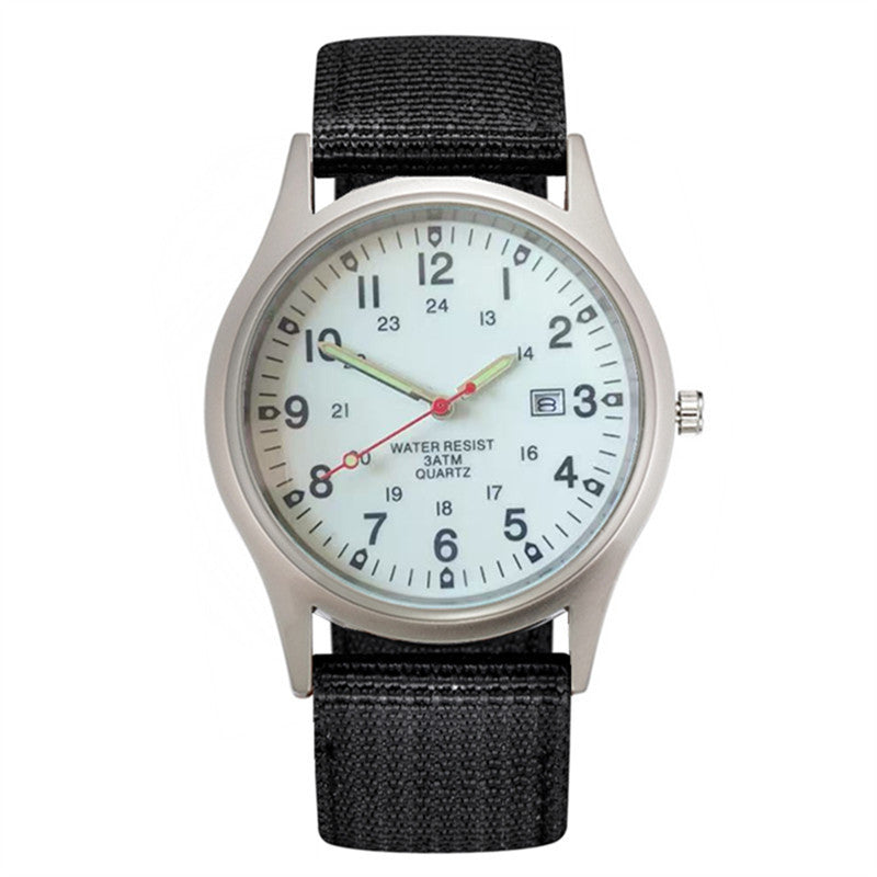Watches Fabric Band Military Calendar Army Clock