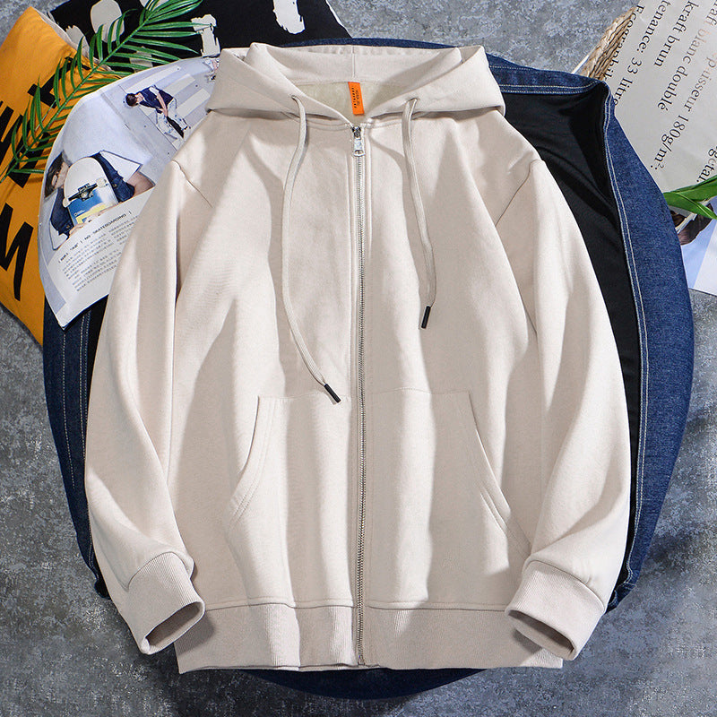 Solid Color Cashmere Cardigan Jacket For Men