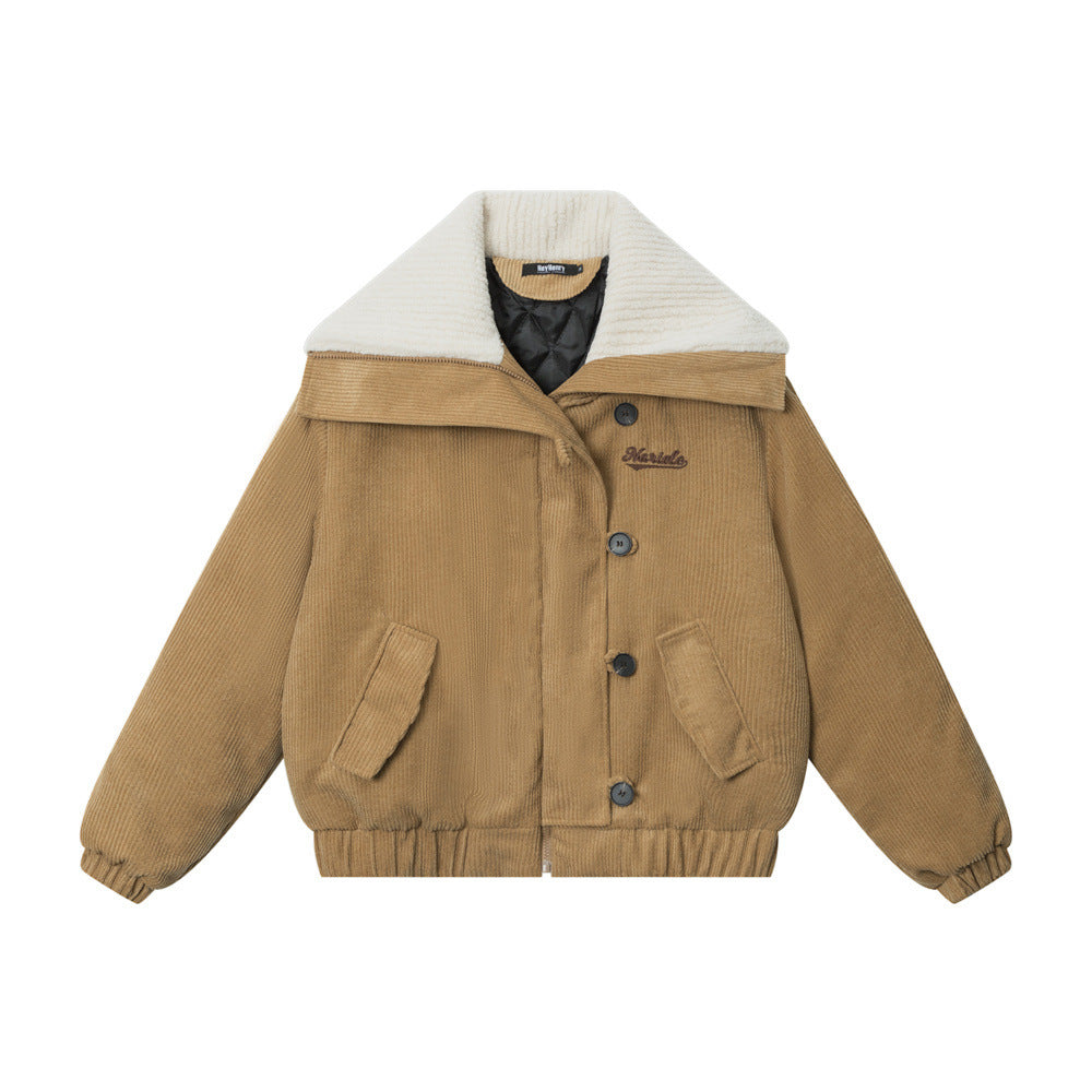 Vintage Corduroy Cotton-padded Jacket For Men