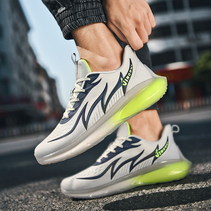 New Men Sneakers Breathable Running Shoes Trendy Antiskid Damping Sports Shoes Comfortable Reflective Jogging Shoes Zapatillas