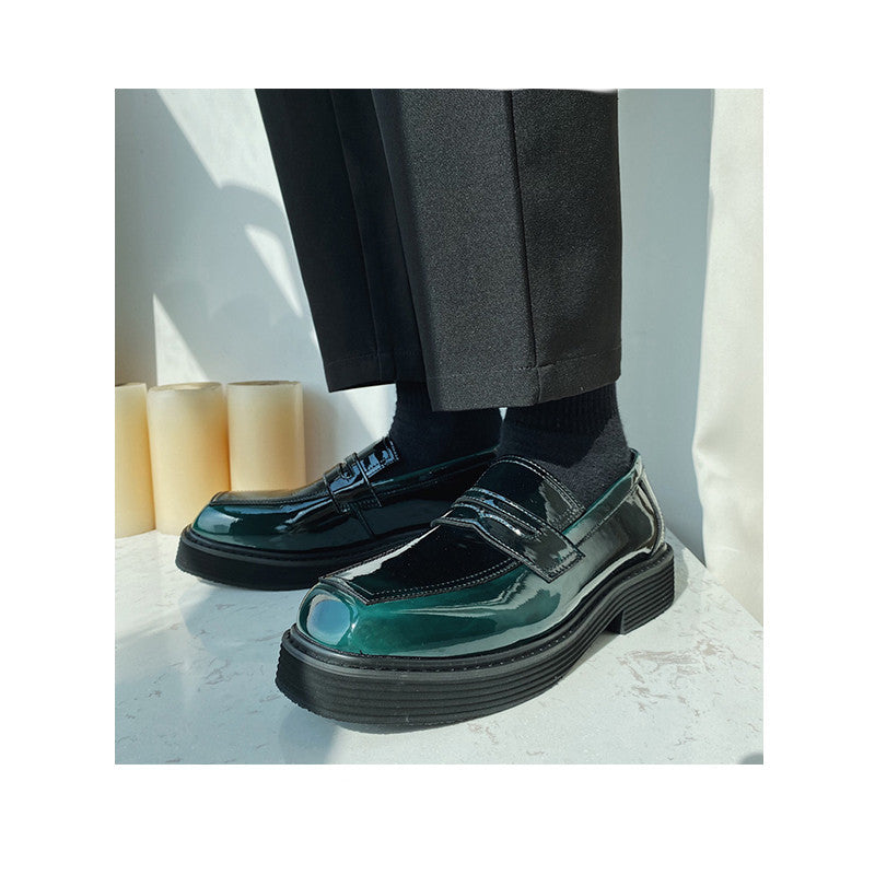 Men'S Shoes, Low-Top, Thick-Soled, Personality Trend, All-Match Spring New Breathable Footwear Korean Casual Leather Shoes For Men