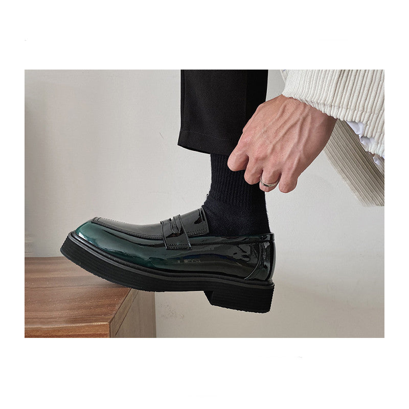 Men'S Shoes, Low-Top, Thick-Soled, Personality Trend, All-Match Spring New Breathable Footwear Korean Casual Leather Shoes For Men