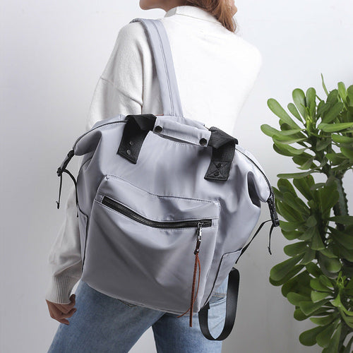 Fashion Nylon Waterproof Backpack Women Large Capacity Schoolbags