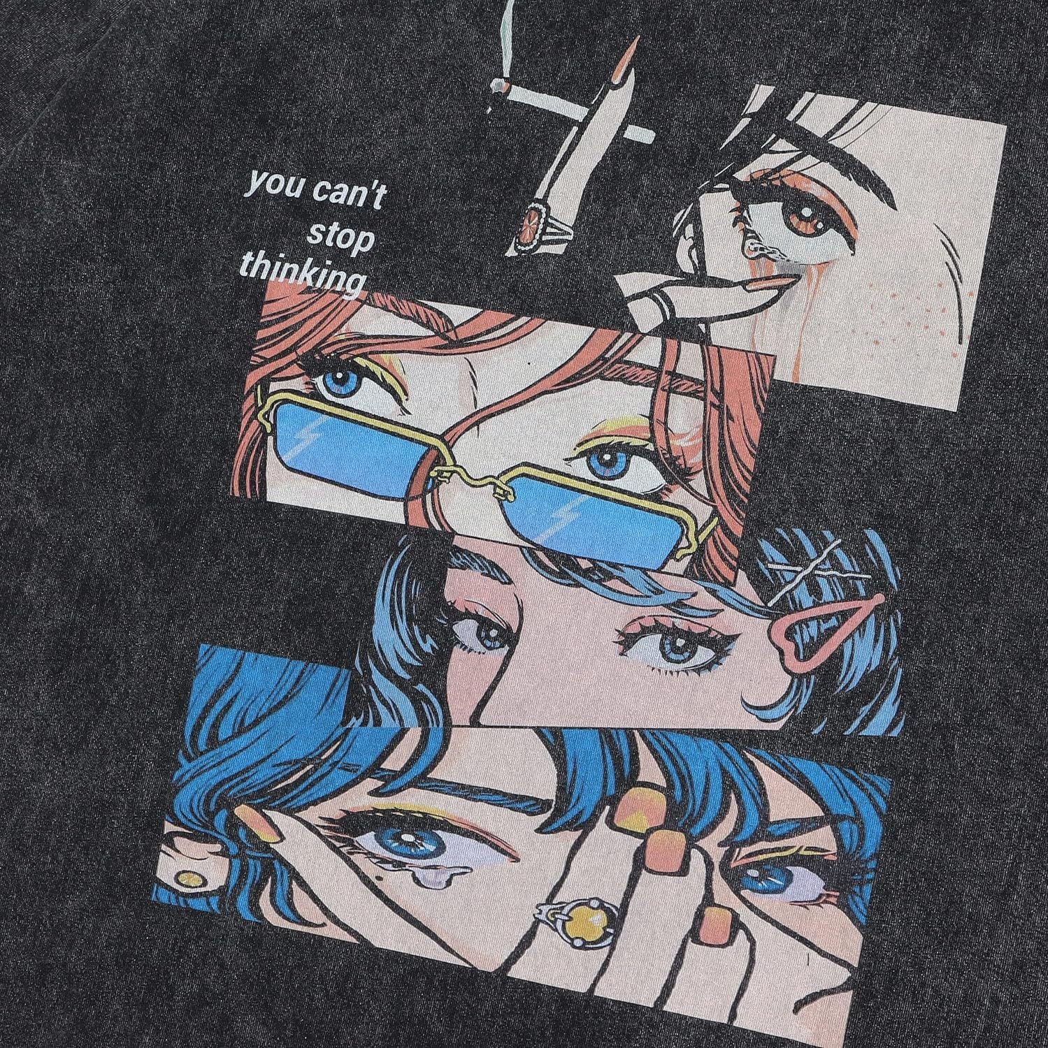 Retro Cotton-padded Clothes T-shirt Street Hip Hop Casual Short Sleeve Men Clothing Top