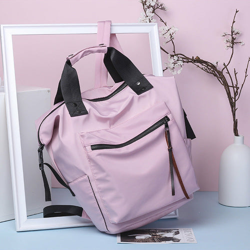 Fashion Nylon Waterproof Backpack Women Large Capacity Schoolbags