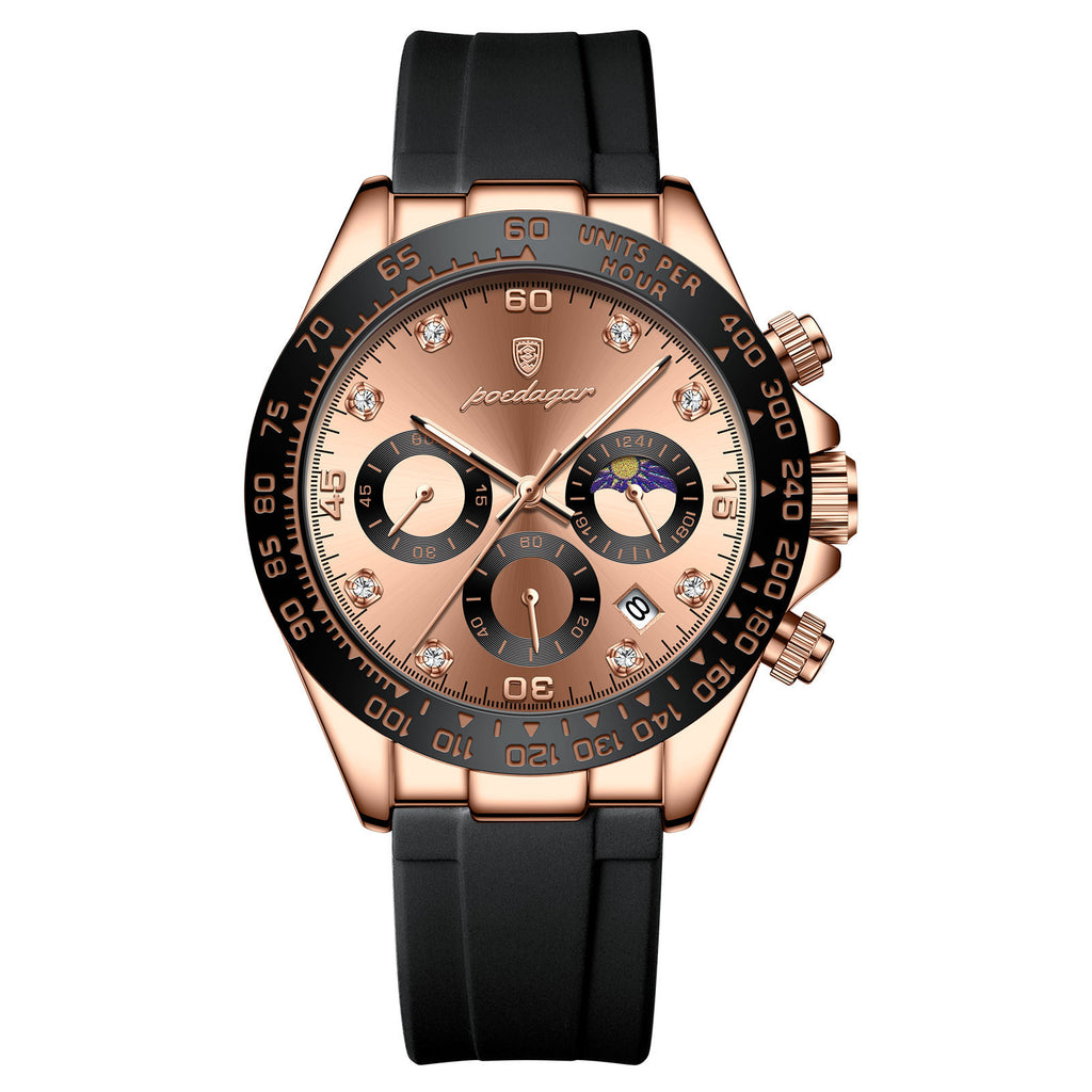 Silicone Band Fashion New Multi-functional Men's Watch