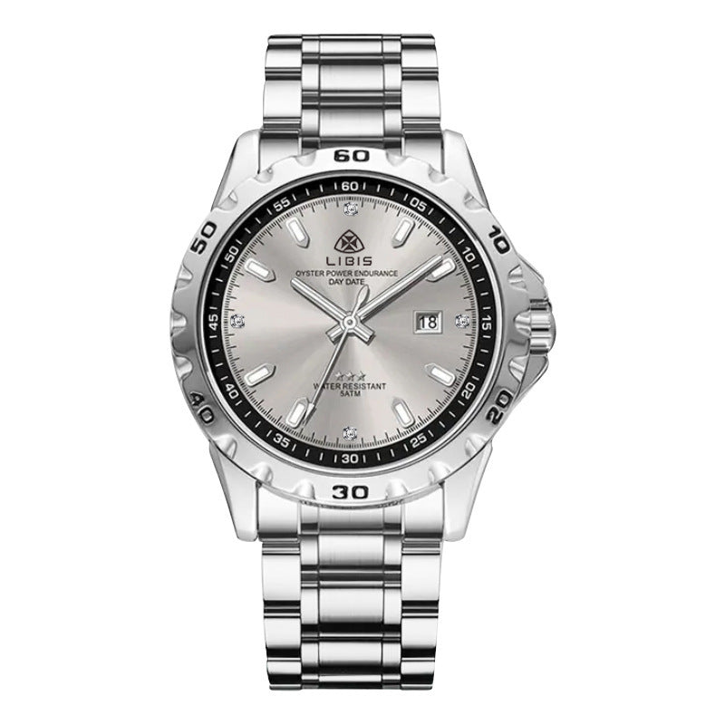 Quartz Luminous Waterproof Stainless Steel Strap Watch