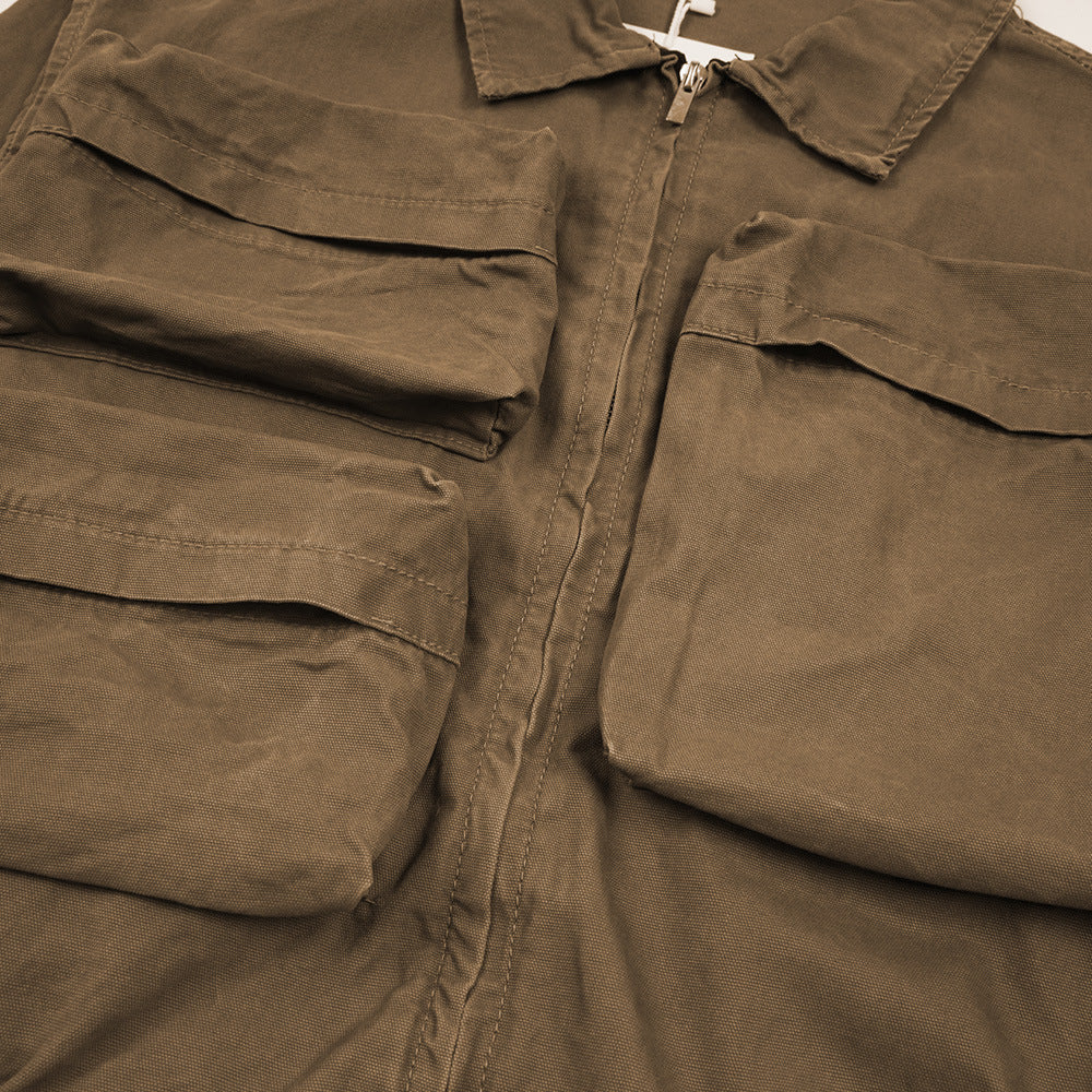 Mechanical Style Workwear Short Jacket For Men
