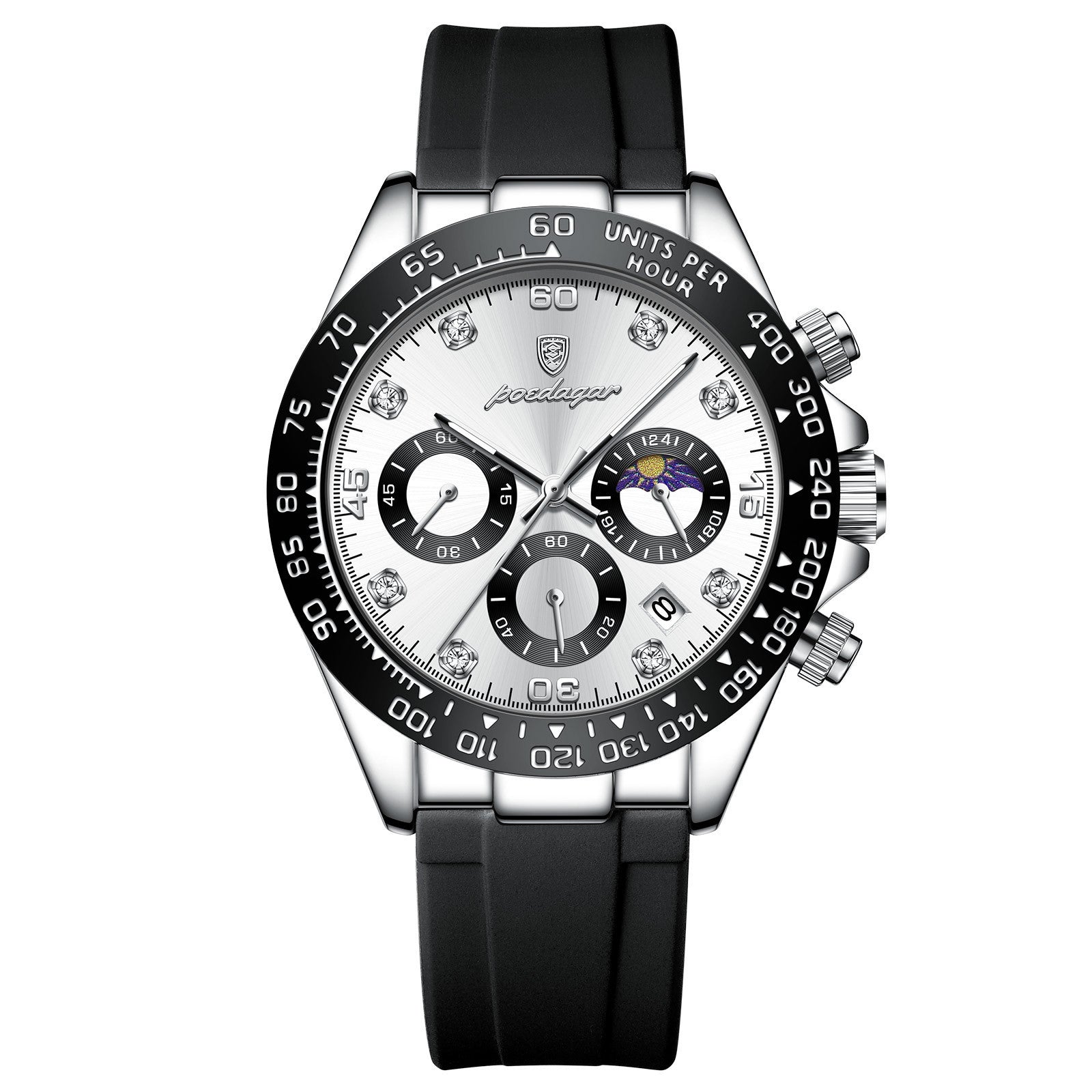 Silicone Band Fashion New Multi-functional Men's Watch