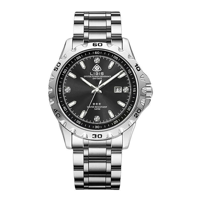 Quartz Luminous Waterproof Stainless Steel Strap Watch