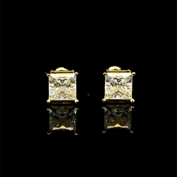 995292 | 925 Moissanite 2CTW Gold Earrings