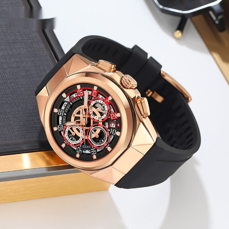 Hollow Sheet Plate Multifunctional Non-mechanical Watch