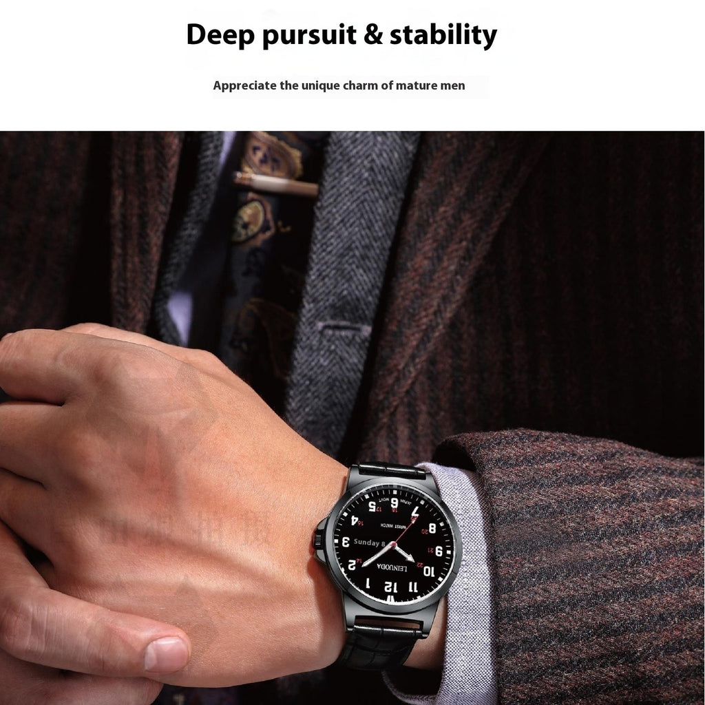 Numbers Surface Waterproof Quartz Simple Men's Watch