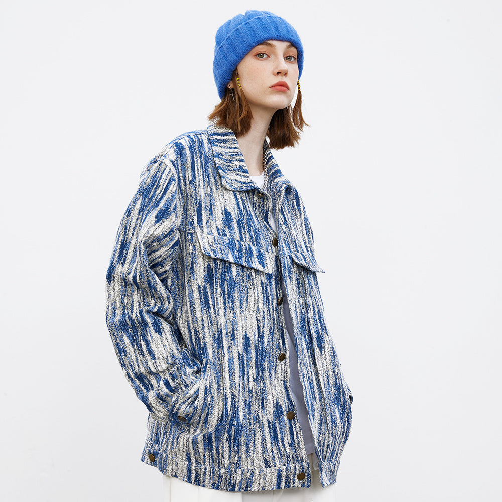 Tie-dye Gradient Jacket For Men