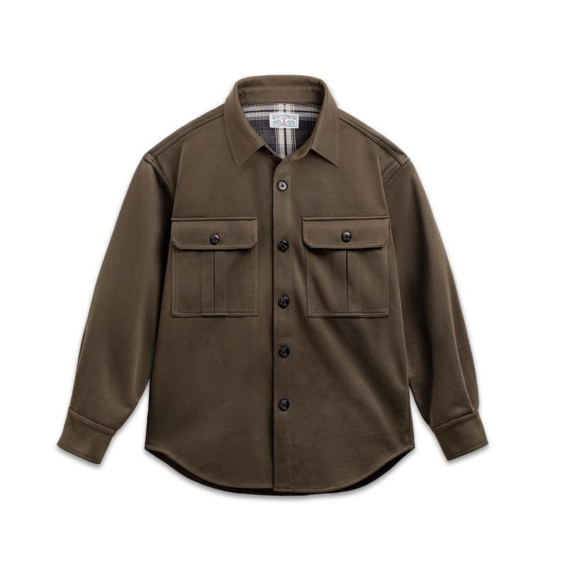 American Retro Woolen Shirt Jacket For Men