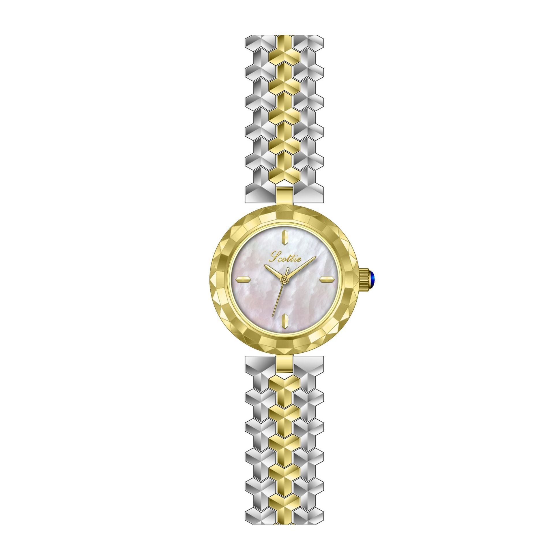 Middle Ancient Dial Diamond Women's Quartz Watch