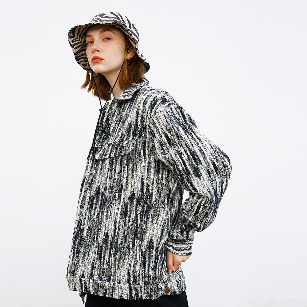 Tie-dye Gradient Jacket For Men