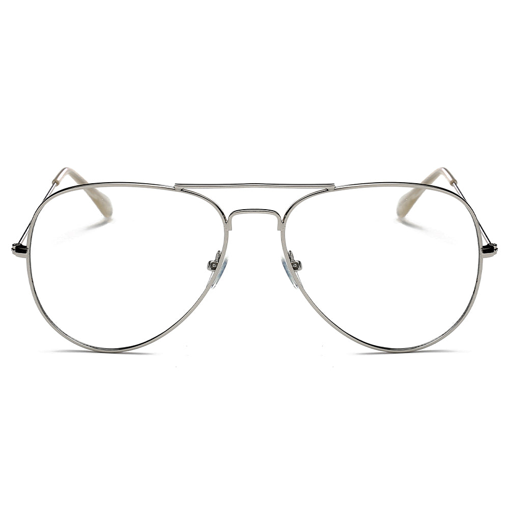 ENID - Trendy Aviator Clear Glasses Lens Sun Glasses