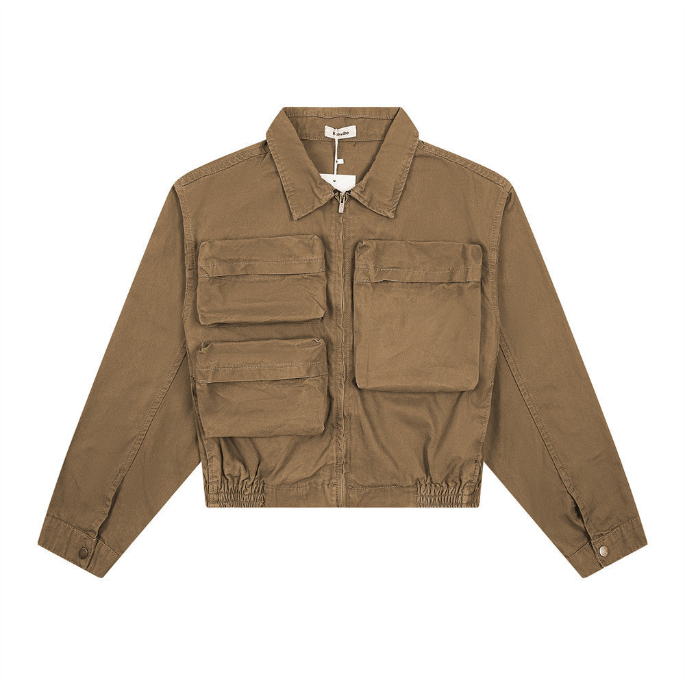 Mechanical Style Workwear Short Jacket For Men