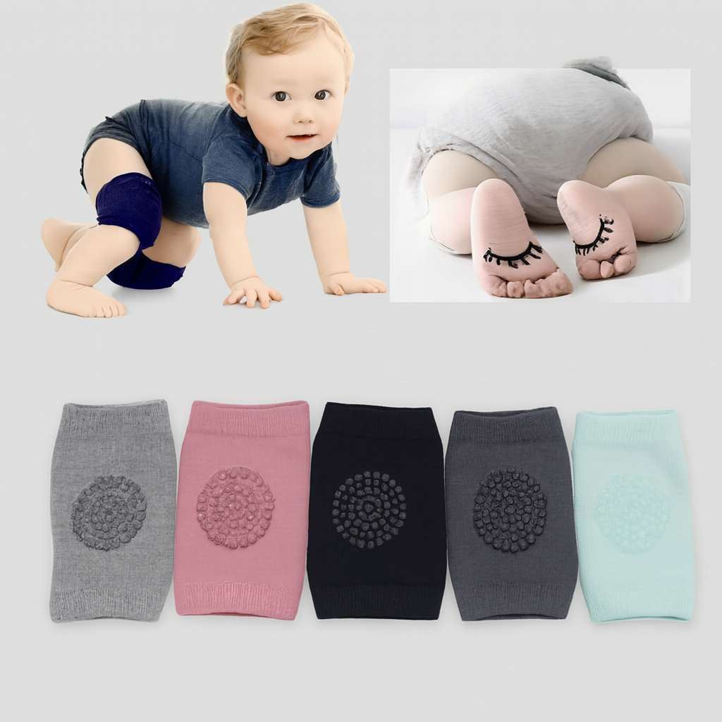 3-Pack Multicolor Baby Knee/Elbow Crawling Pads