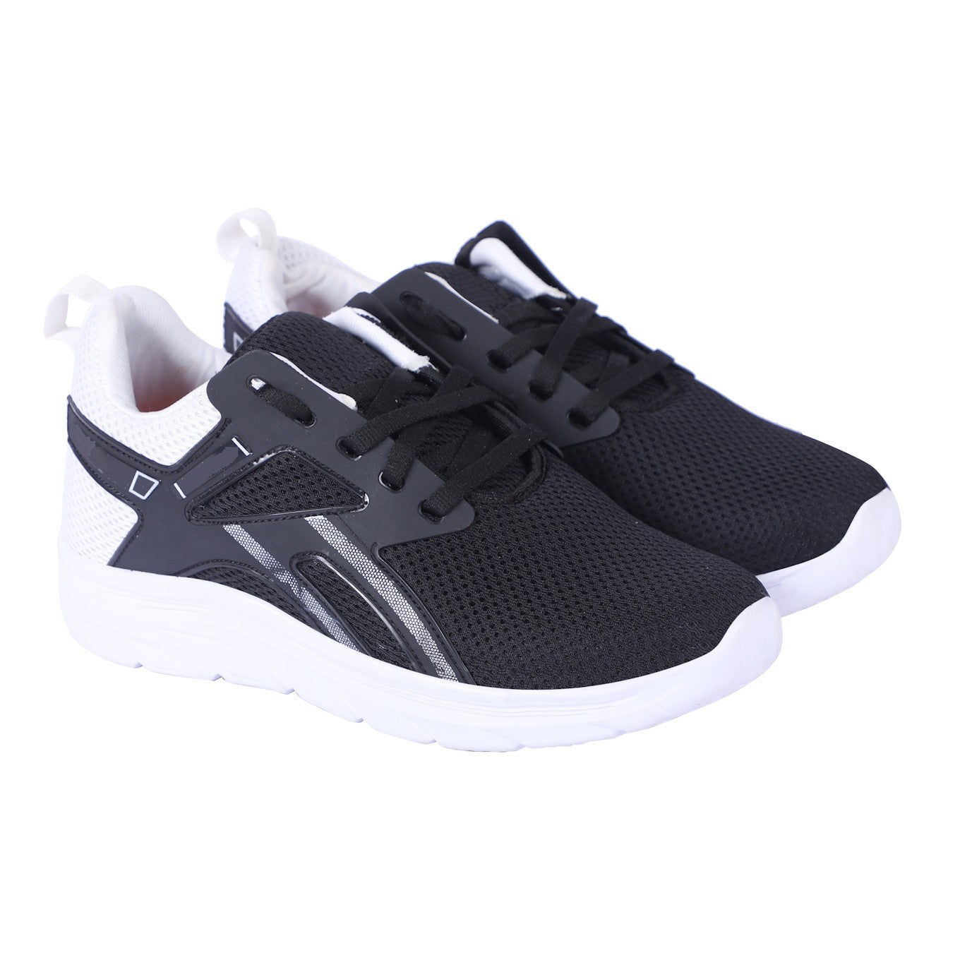 Men Lace Up Running Shoes, Black-01 (Size-8 UK)