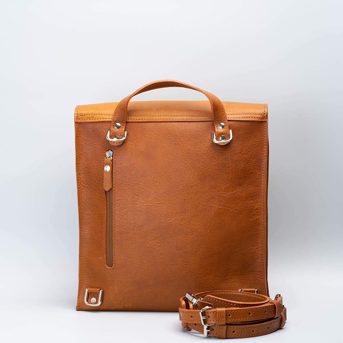 Leather backpack - Fibonacci (Black)