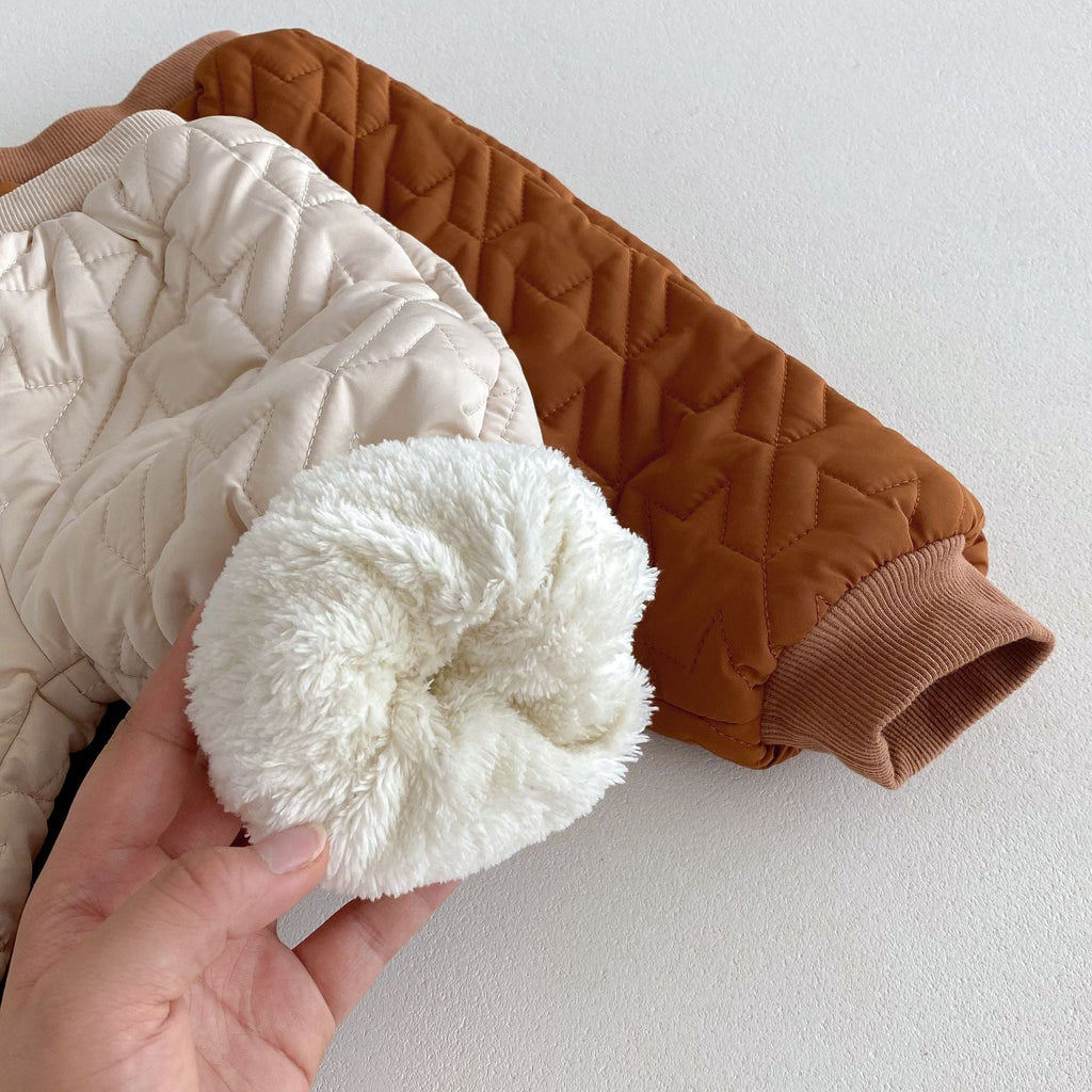 Winter Infant Baby Teddy Paws Pattern Long Sleeves Coat With Thick